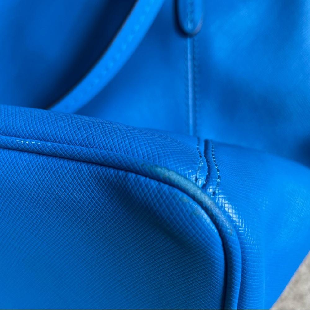 Coach Peyton Zip Top Tote Cerulean Blue Saffiano Leather Shoulder Bag - Picture 8 of 14